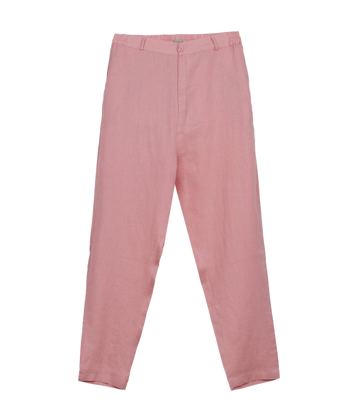 100% Linen Long Trousers - Pink