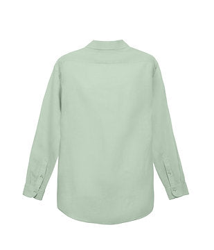 100% Linen Long Sleeve Shirt - Light Green