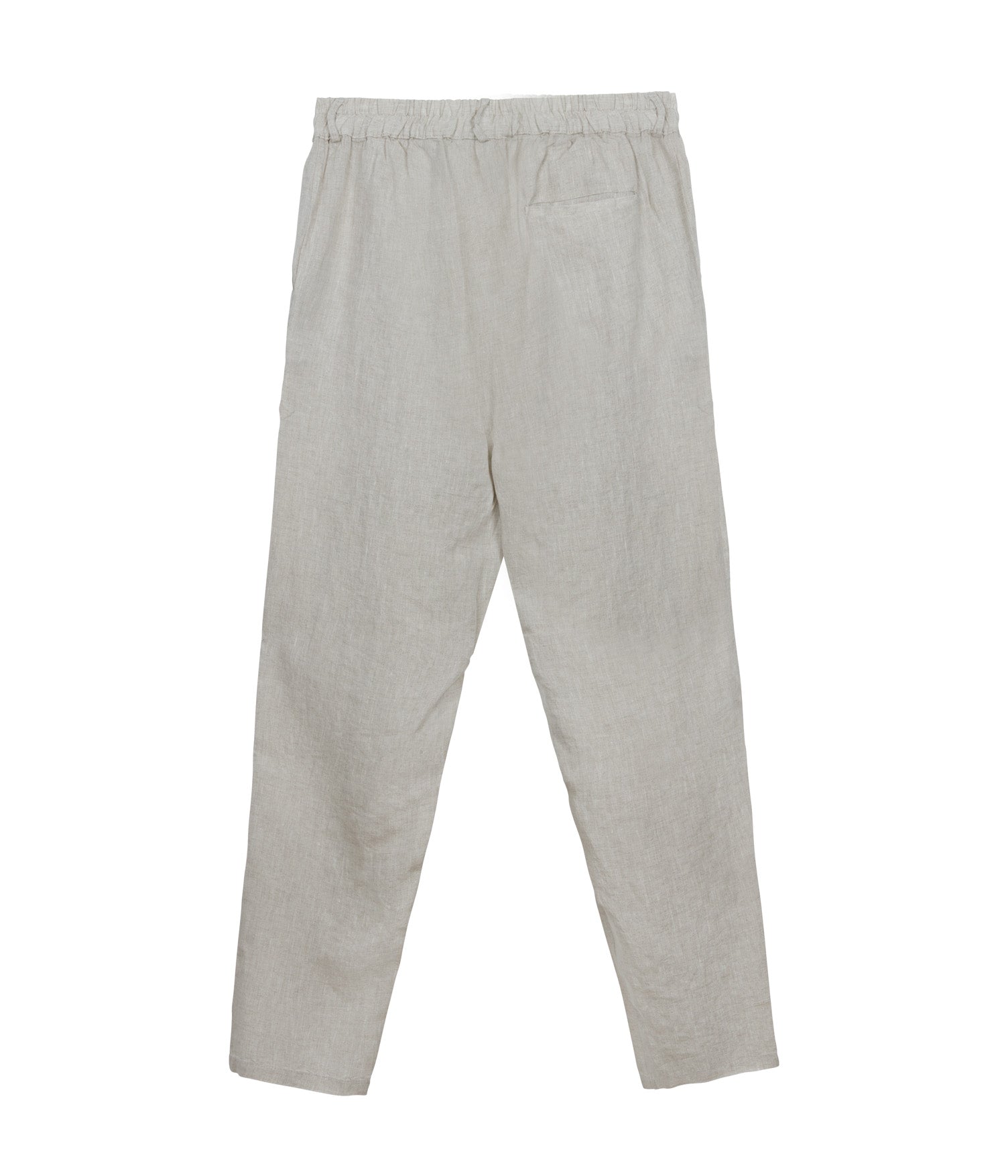 100% Linen Long Trousers - Stone
