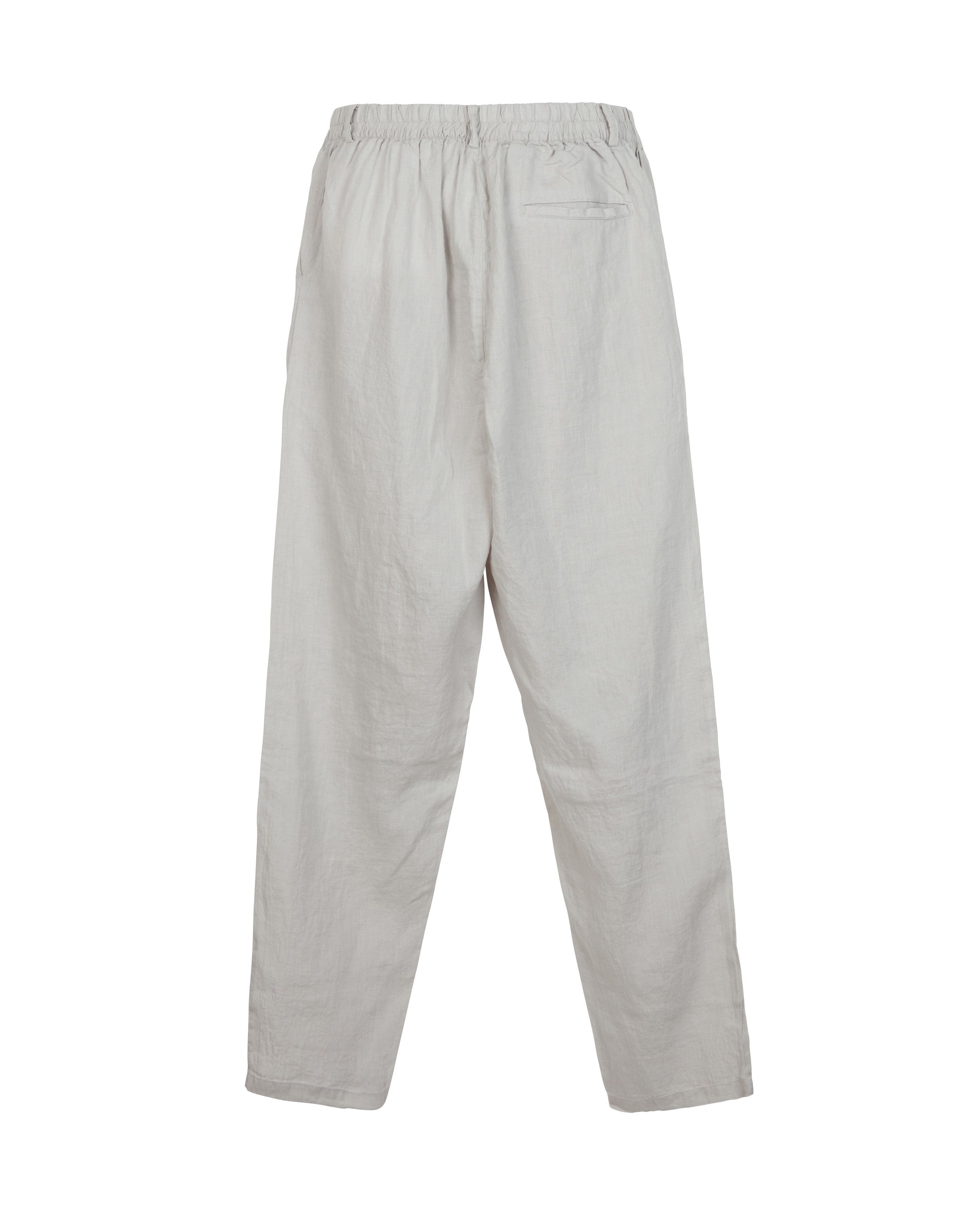 100% Linen Long Trousers - Gray