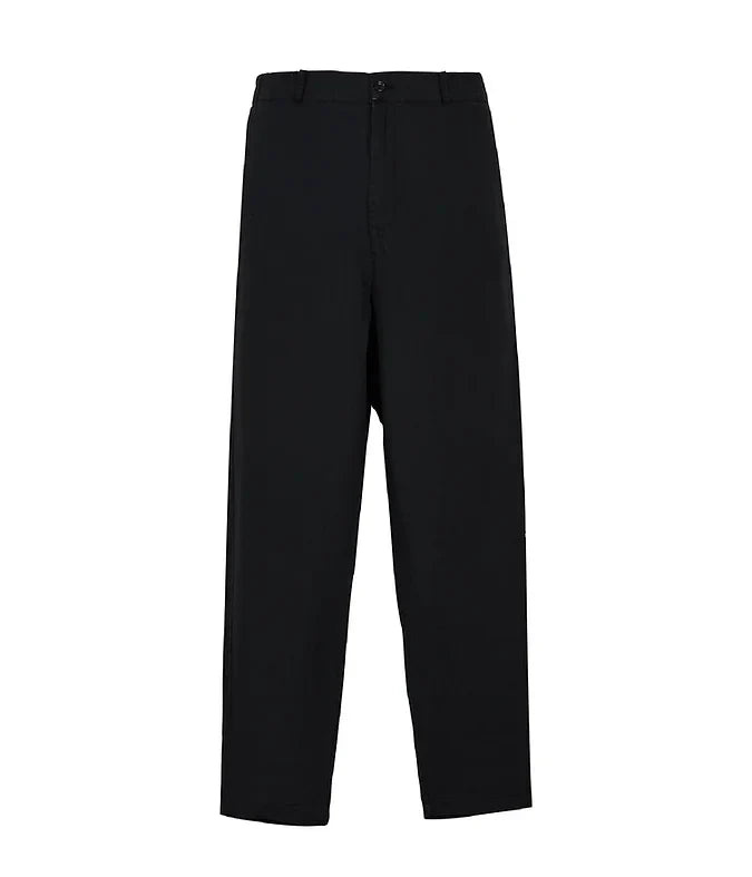 100% Linen Long Trousers - Black