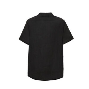 100% Linen Short Sleeve Shirt – Black