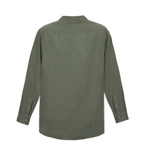 100% Linen Long Sleeve Shirt – Green