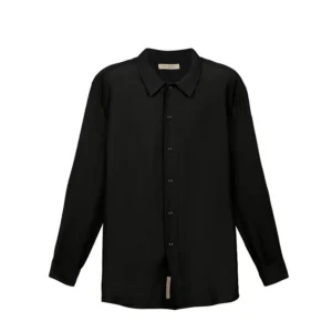Egyptian Linen Long Sleeve Shirt – Black