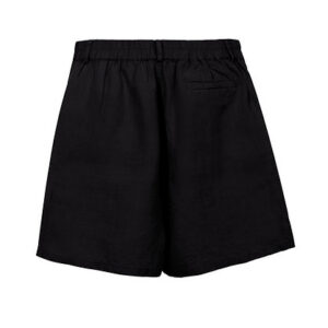 100% Linen Shorts – Black