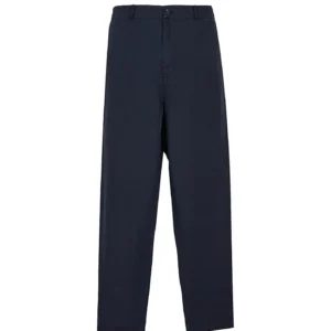 100% Linen Long Trousers – Navy Blue