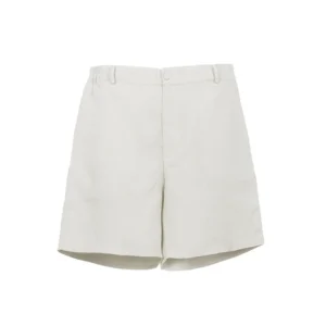 100% Linen Shorts – White