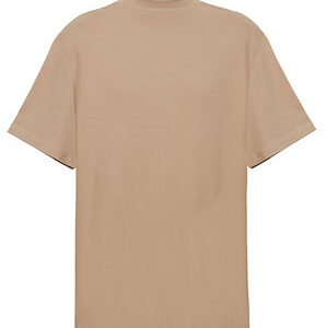 100% Cotton T-Shirt with Logo – Beige