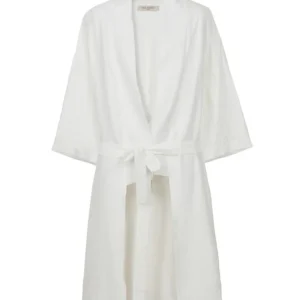 100% Linen Kimono – White