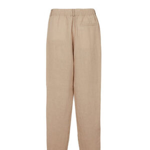 100% Linen Long Trousers – Beige