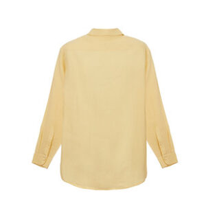 100% Linen Long Sleeve Shirt – Yellow