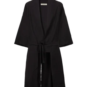 100% Linen Kimono – Black