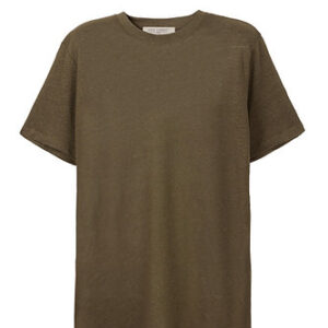 100% Linen Oversized T-Shirt – Green
