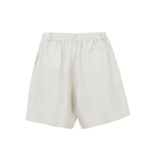 100% Linen Shorts – White