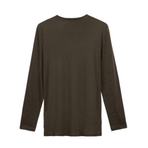 T-Shirt 100% Linen Long Sleeve – Green