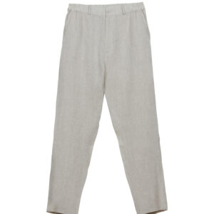 100% Linen Long Trousers – Brushed Gray